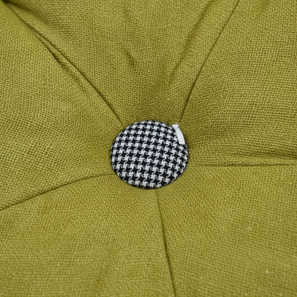 Olive Green & Houndstooth Cushion - 40cm — image 2