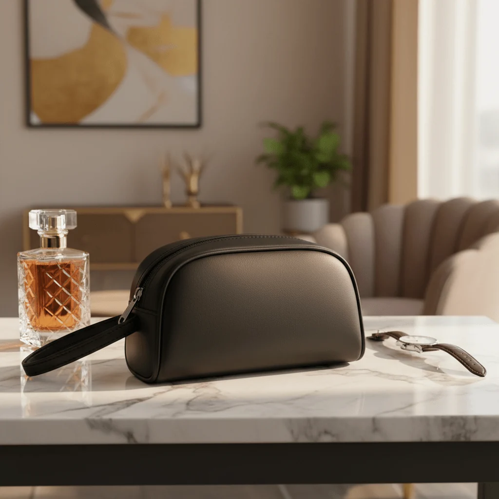 AKDC Elegant Black Faux Leather Handbag Pouch 20×12 cm Premium Finish Stylish and Durable Design — image 2
