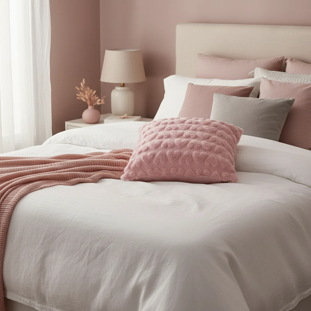 Evlen Soft Cushion –  40×40cm - Pink / Red / Green / Beige — image 4