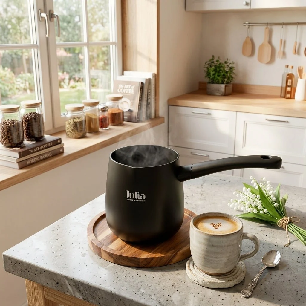 Julia Black Tec Milk Pot 10cm-Black- Titanium Non-Stick — image 4