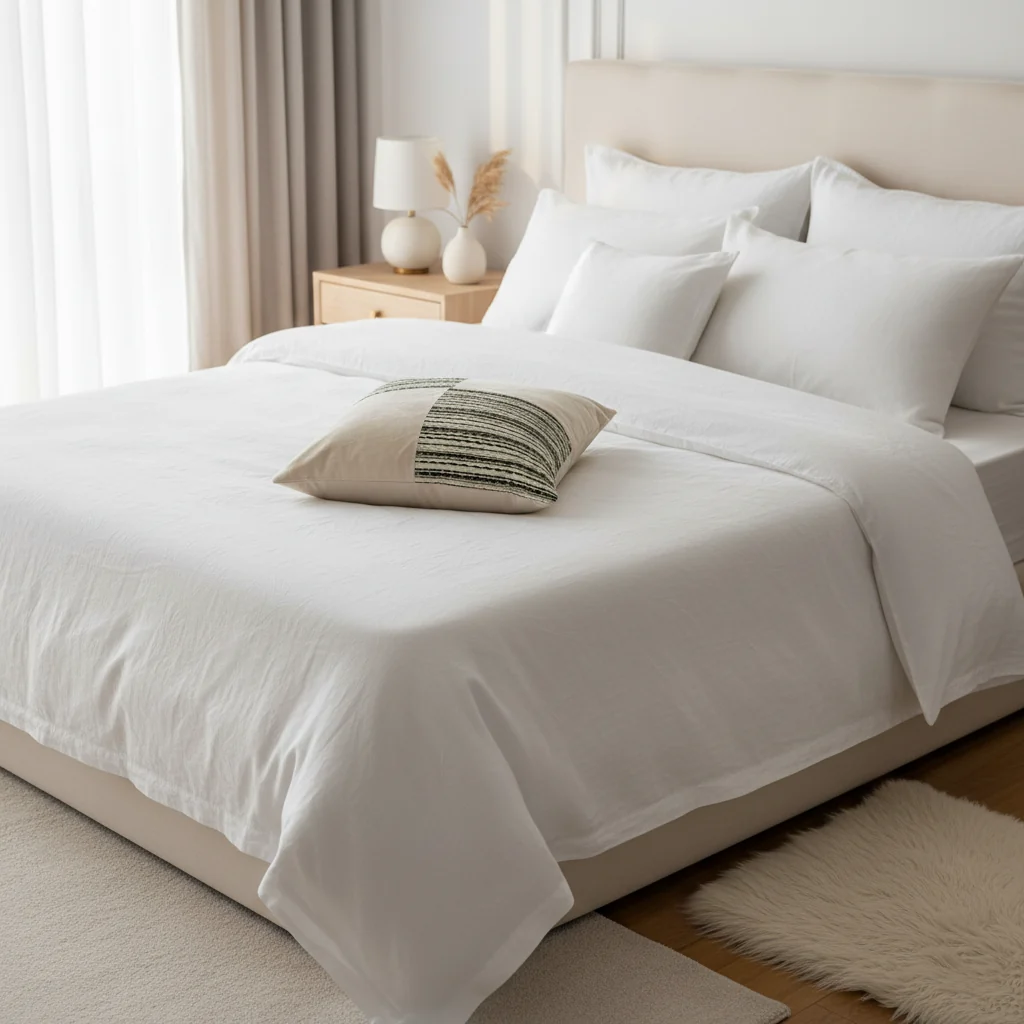 Evlen White Soft Cushion - 40×40 cm — image 4