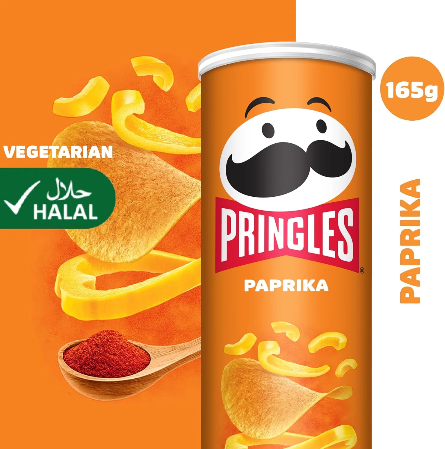 Pringles Paprika Flavour - Potato Chips - 165gm — image 4