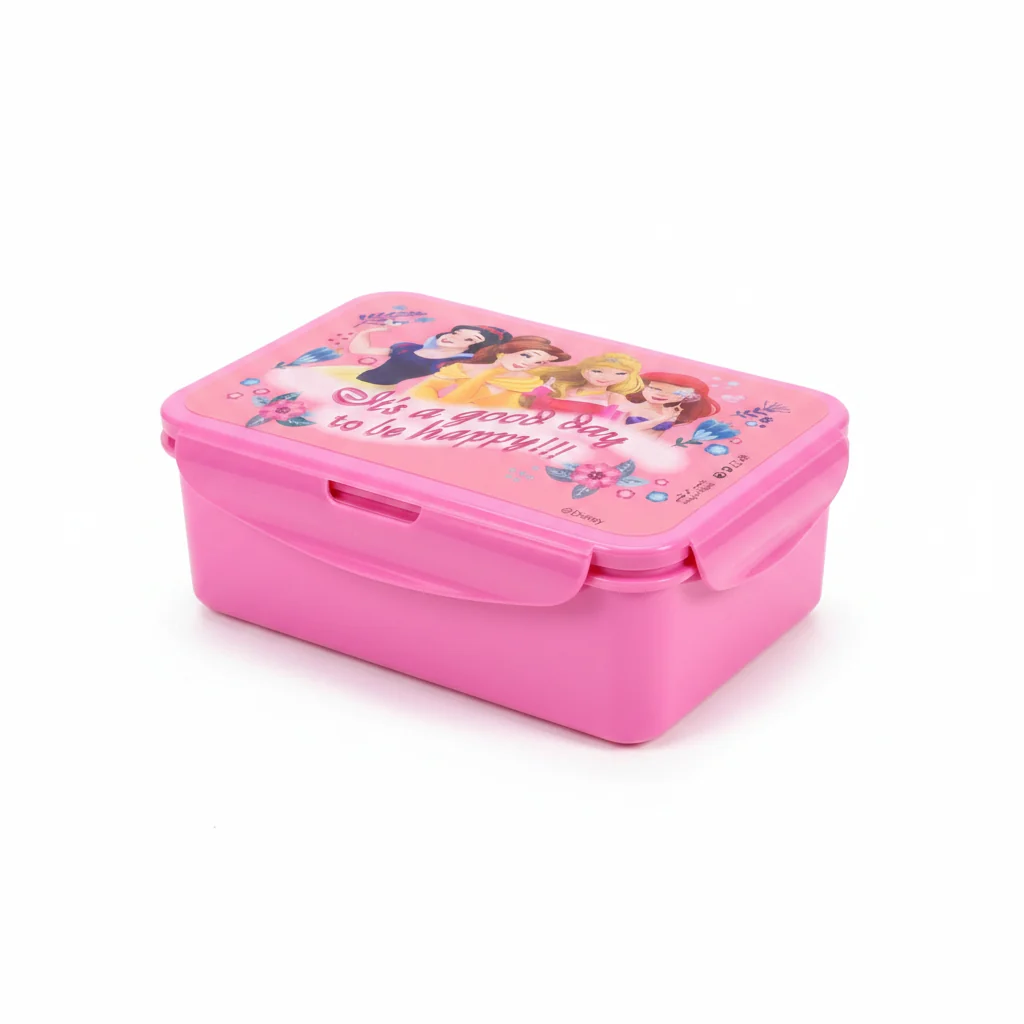 Disney Princess Pink Kids Lunch Box with 3 Compartments - 20×14cm — image 1