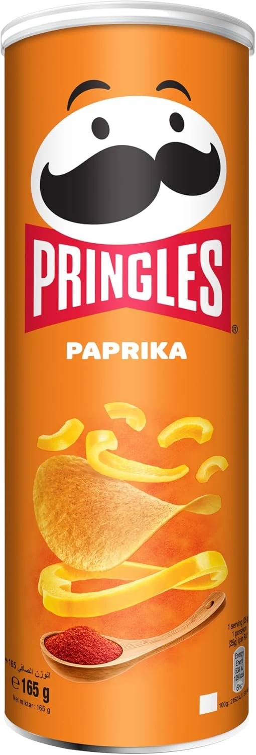 Pringles Paprika Flavour - Potato Chips - 165gm — image 1