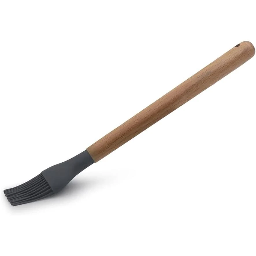 Royalford Silicone Oil Brush with Wooden Handle | Heat-Resistant Kitchen & BBQ Brush | Ideal for Basting, Grilling & Baking Applications — image 1