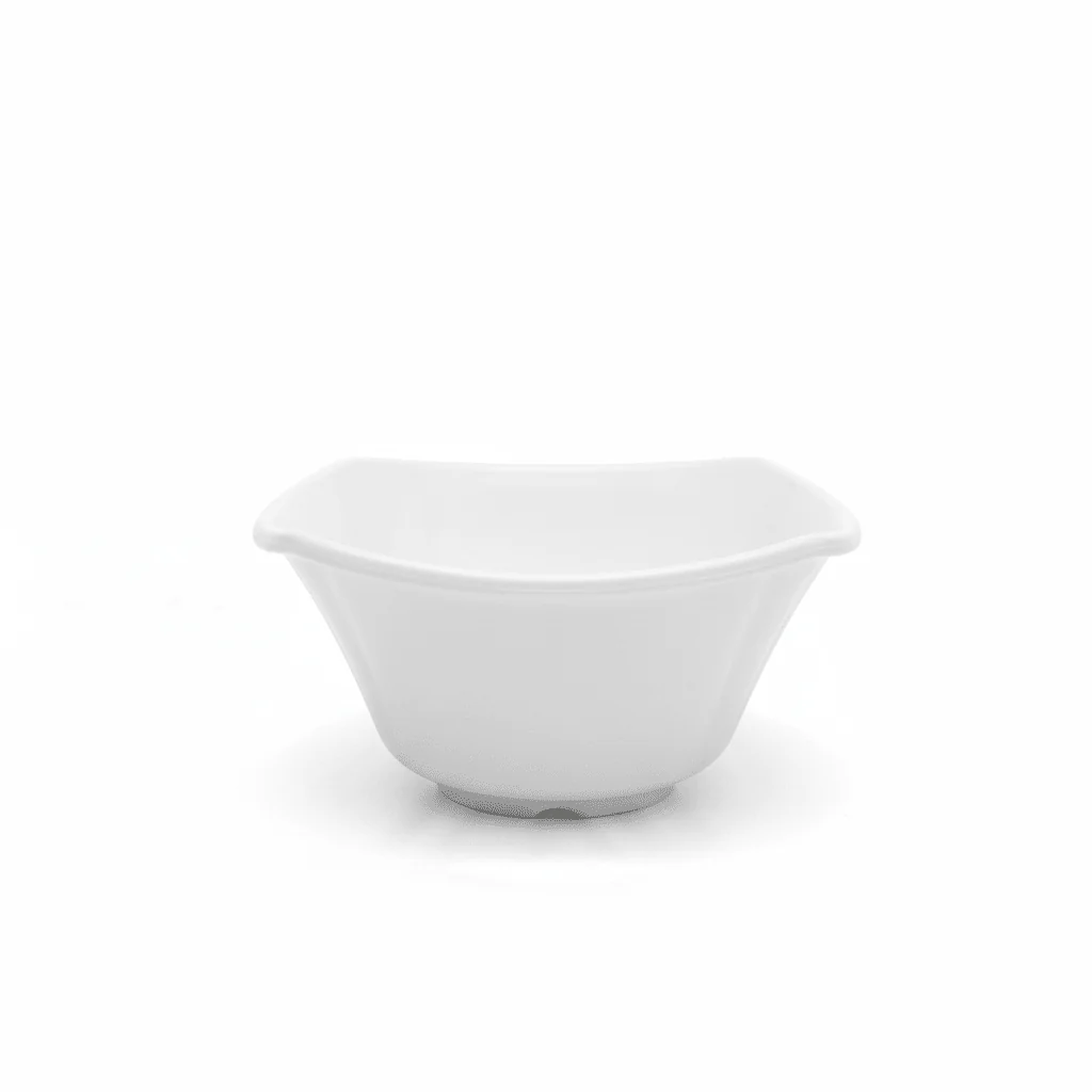 Dynasty Melamine Square Bowl – White – 11×5 cm — image 1