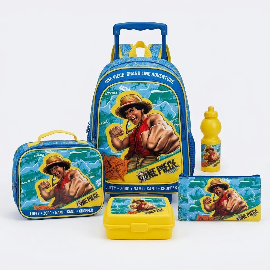 One Piece Grand Line Adventure 5-in-1 18" School Trolley Set — image 1