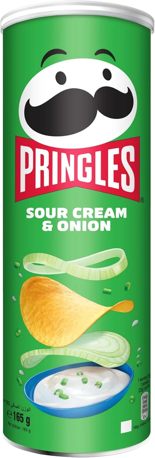 Pringles Sour Cream & Onion Flavour - Potato Chips - 165gm — image 1