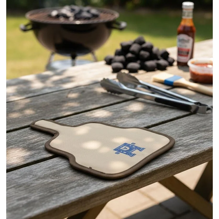 BAB BBQ Hand Fan 24×33 cm | Manual Air Blower for Charcoal Fire | Khaki Color Lightweight Fan for BBQ, Camping & Outdoor Use — image 1