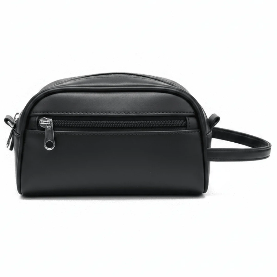 AKDC Elegant Black Faux Leather Handbag Pouch 20×12 cm Premium Finish Stylish and Durable Design — image 1
