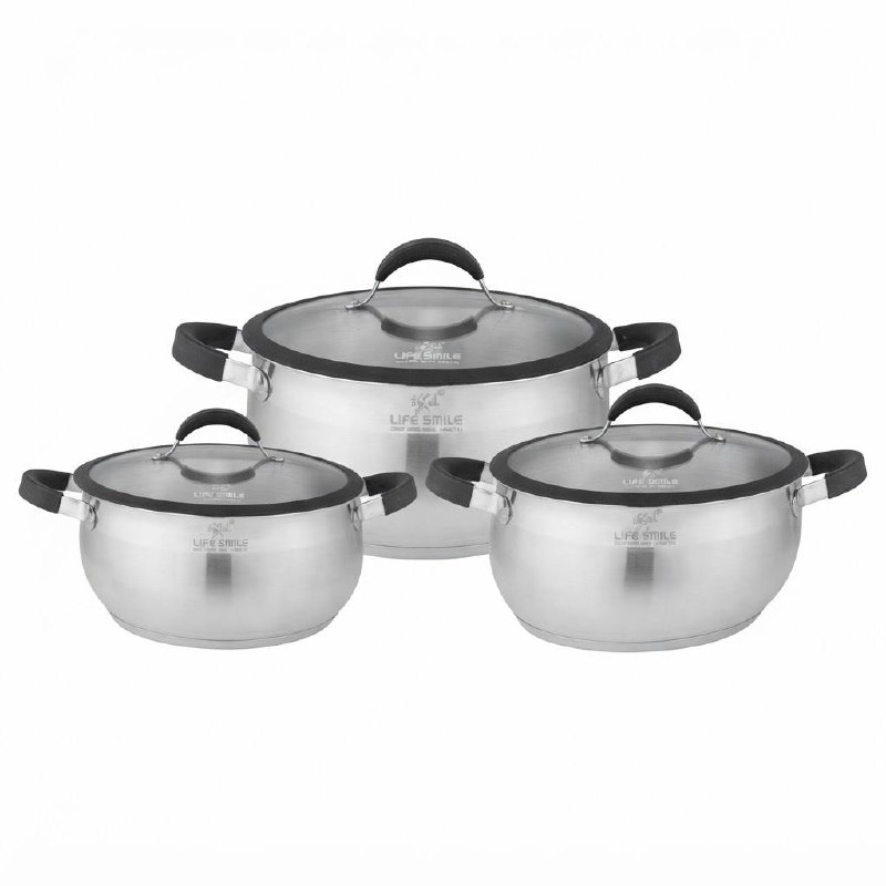 Life Smile Silicon Series Soup Pot Set 24/28/32 cm — image 1
